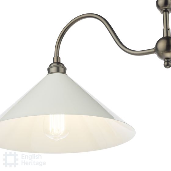 Där Lighting English Heritage Audley End 2 Light Bar Pendant Bronze And Cream