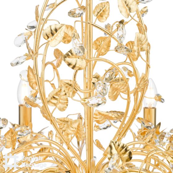 Där Lighting English Heritage Audley End 6 Light Pendant Gold Leaf