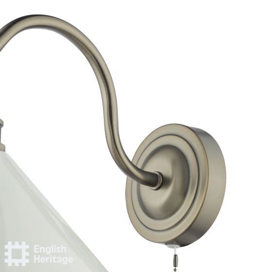 Där Lighting English Heritage Audley End Wall Light Rubbed Bronze And Cream