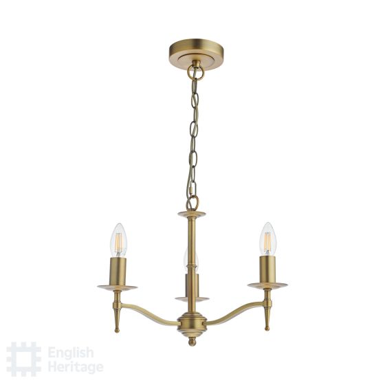 Där Lighting English Heritage Marble Hill 3 Light Armed Fitting Aged Brass Fitting Only
