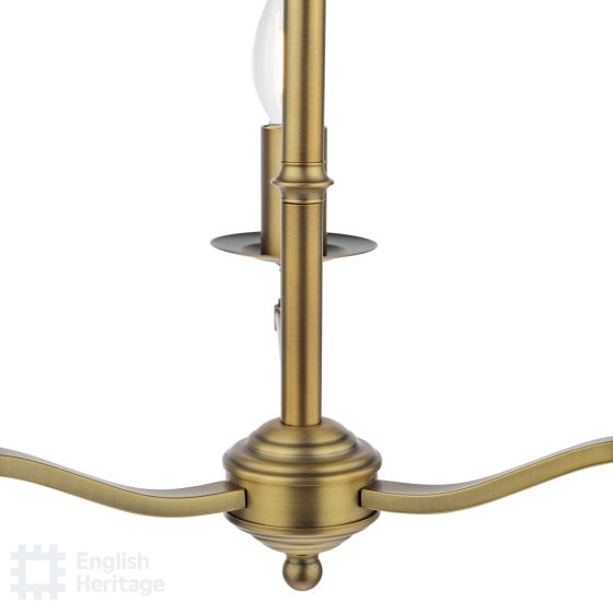 Där Lighting English Heritage Marble Hill 3 Light Armed Fitting Aged Brass Fitting Only