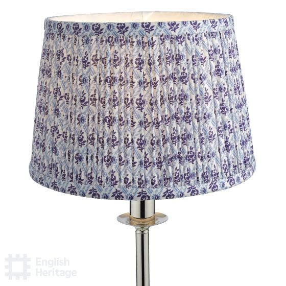 Där Lighting English Heritage Marble Hill Table Lamp Polished Nickel With Shade