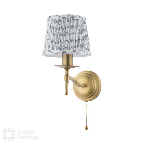 Där Lighting English Heritage Marble Hill Wall Light Aged Brass With Shade