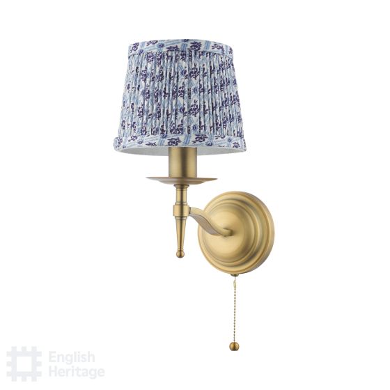 Där Lighting English Heritage Marble Hill Wall Light Aged Brass With Shade