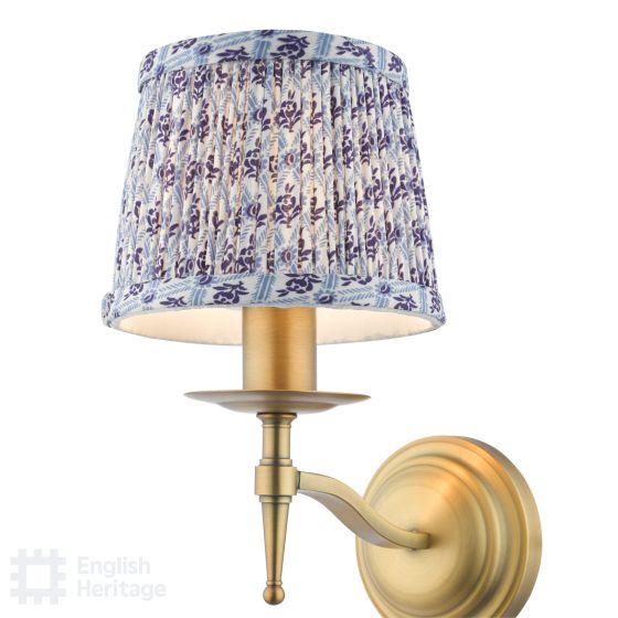Där Lighting English Heritage Marble Hill Wall Light Aged Brass With Shade