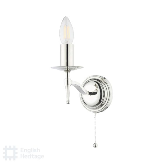 Där Lighting English Heritage Marble Hill Wall Light Polished Nickel Bracket Only