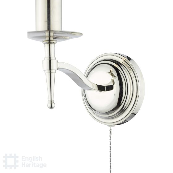 Där Lighting English Heritage Marble Hill Wall Light Polished Nickel Bracket Only