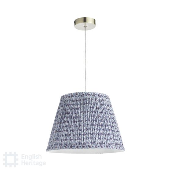 Där Lighting English Heritage St John Street Blue Cotton Empire Shade 35cm