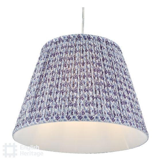 Där Lighting English Heritage St John Street Blue Cotton Empire Shade 35cm