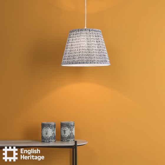 Där Lighting English Heritage St John Street Blue Cotton Empire Shade 35cm