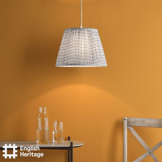 Där Lighting English Heritage St John Street Grey Cotton Empire Shade 35cm