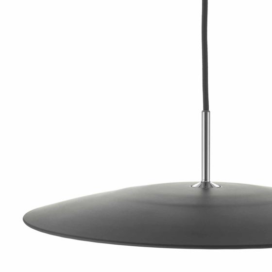 Där Lighting Enoch Pendant Matt Black & Stainless Steel LED