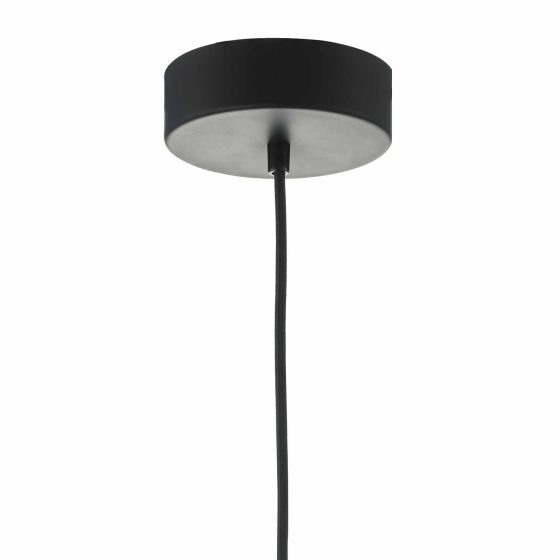 där lighting Enoch Pendant Matt Black & Stainless Steel LED