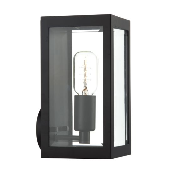 Där Lighting Era Outdoor Wall Light Black Glass IP44