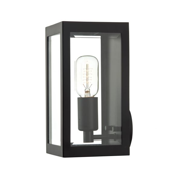 Där Lighting Era Outdoor Wall Light Black Glass IP44