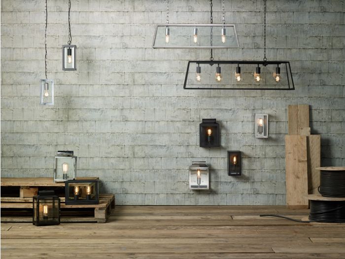 Där Lighting Era Outdoor Wall Light Black Glass IP44