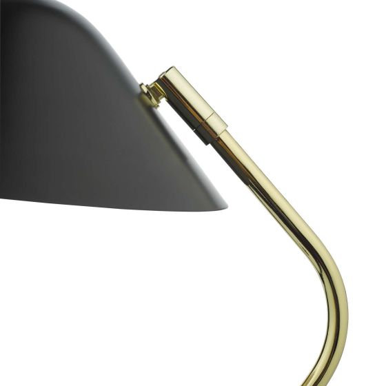 Där Lighting Erna Task Table Lamp Polished Brass Satin Black
