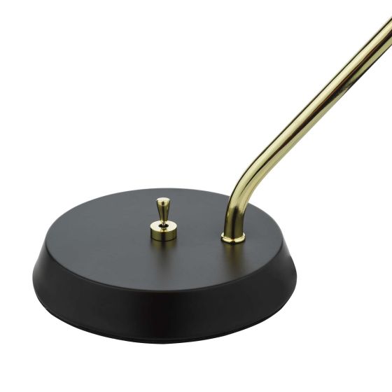 Där Lighting Erna Task Table Lamp Polished Brass Satin Black