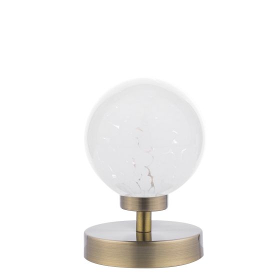 Där Lighting Esben Table Lamp Antique Brass & Confetti Glass