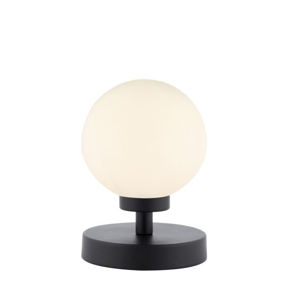 där lighting Esben Touch Table Lamp Matt Black With Opal Glass