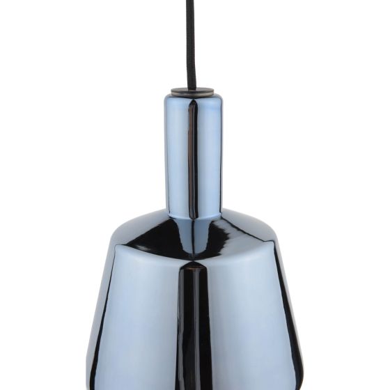 Där Lighting Esmeralda Single Pendant Blue Glass And Opal Glass