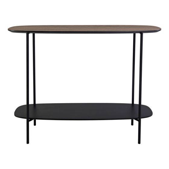 där lighting Etoile Console Table Mocha Veneer and Matt Black