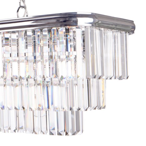 Där Lighting Eulalia 10 Light Chandelier Polished Chrome Crystal