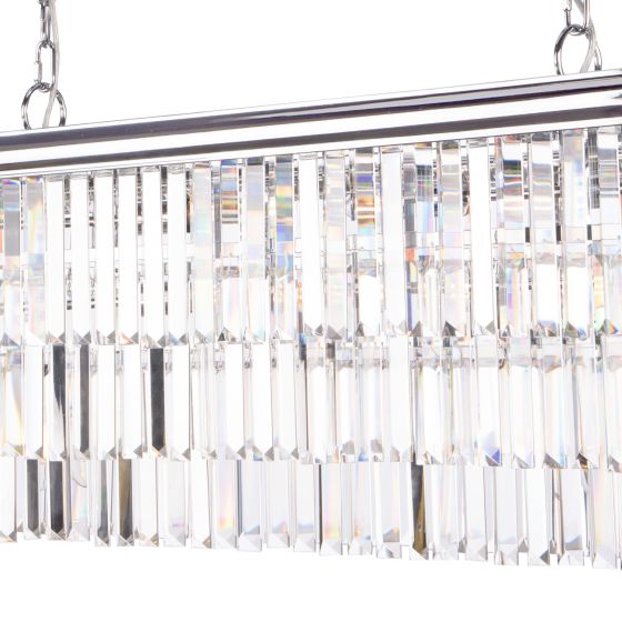 Där Lighting Eulalia 10 Light Chandelier Polished Chrome Crystal