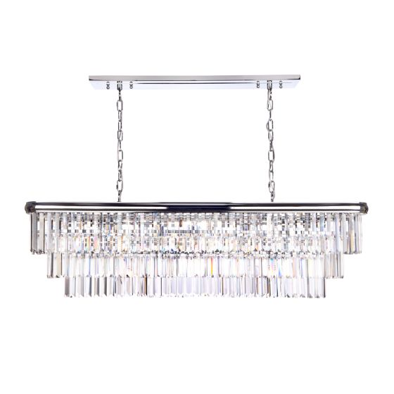där lighting Eulalia 10 Light Chandelier Polished Chrome Crystal
