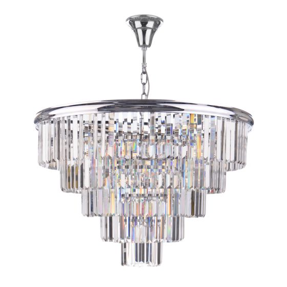 där lighting Eulalia 12 Light Chandelier Polished Chrome Crystal