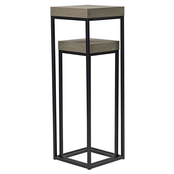 Där Lighting Fabio Nest Of 2 Plant Stand Oak Style Effect