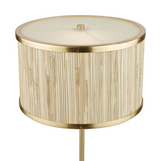 Där Lighting Fenella Table Lamp Gold Leaf With Seagrass Shade