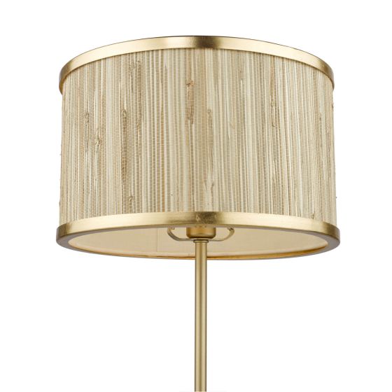 Där Lighting Fenella Table Lamp Gold Leaf With Seagrass Shade