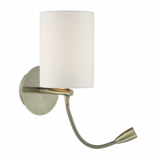 Där Lighting Feta Wall Light LED Antique Brass Base Only