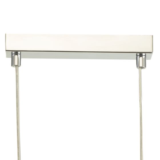 Där Lighting Feya 3 Light Bar Pendant Polished Chrome Smoked Glass