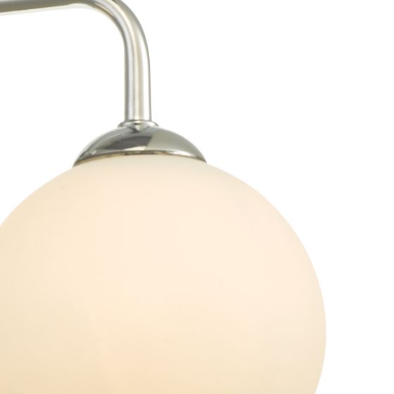 Där Lighting Feya 3 Light Semi Flush Polished Chrome Opal Glass
