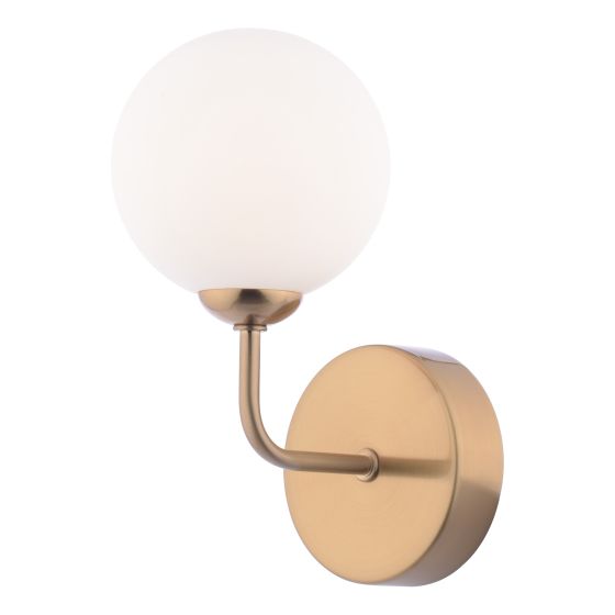 där lighting Feya Wall Light Antique Bronze and Opal Glass