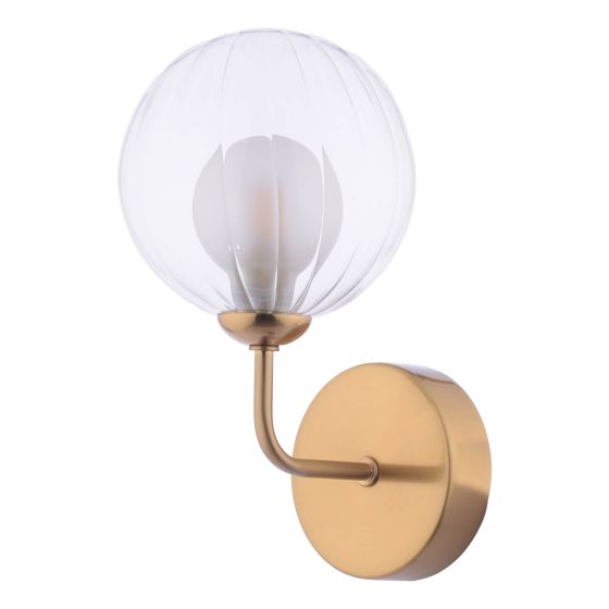 Där Lighting Feya Wall Light Antique Bronze & Clear/Opal Glass
