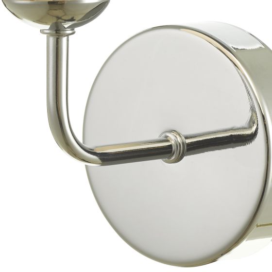 Där Lighting Feya Wall Light Polished Chrome Opal Glass