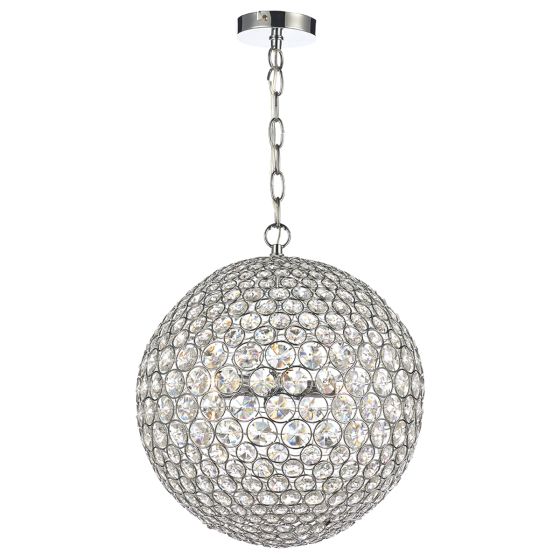Där Lighting Fiesta 5 Light 35CM Pendant Polished Chrome