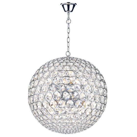 Där Lighting Fiesta 8 Light 50CM Pendant Polished Chrome
