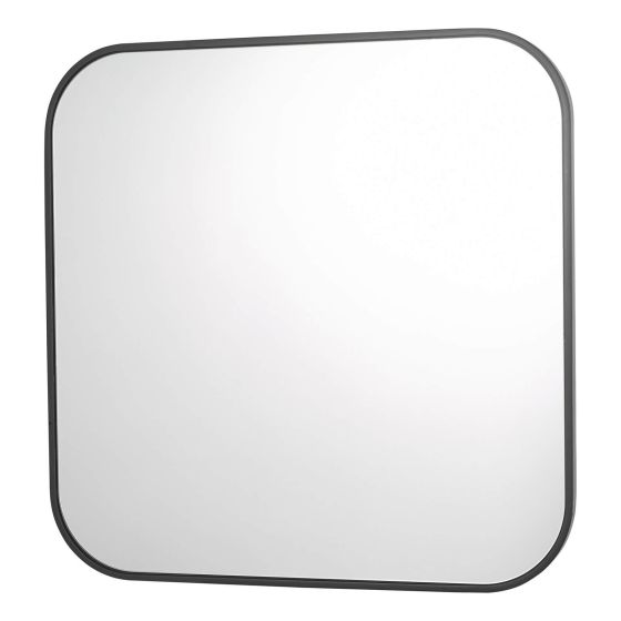 där lighting Firuz Square Mirror Thin Matt Black Frame 60 X 60cm