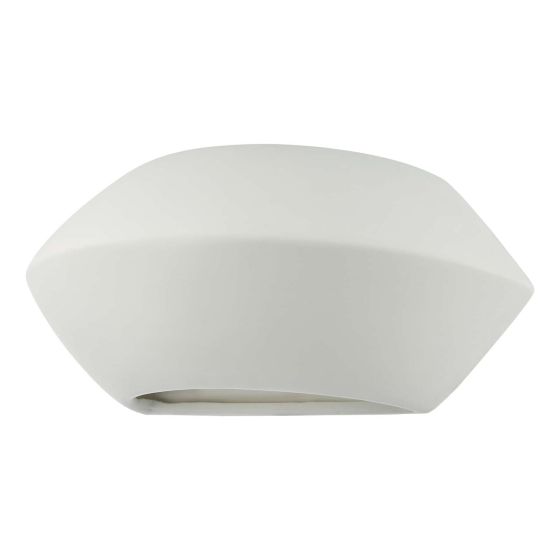 Där Lighting Foden Ceramic Wall Washer White Unglazed