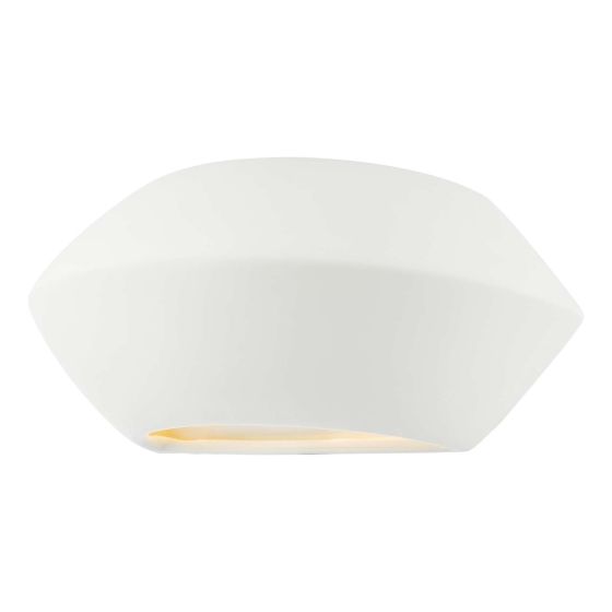 där lighting Foden Ceramic Wall Washer White Unglazed