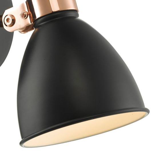 Där Lighting Frederick Single Wall Spotlight Black & Copper