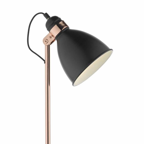 Där Lighting Frederick Task Floor Lamp Black & Copper
