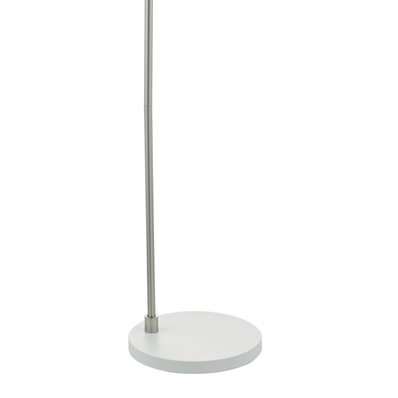Där Lighting Frederick Task Floor Lamp White & Satin Chrome