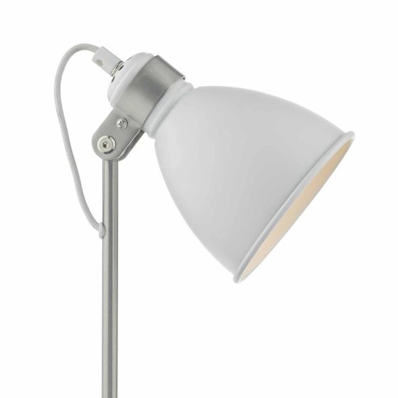 Där Lighting Frederick Task Lamp White & Satin Chrome