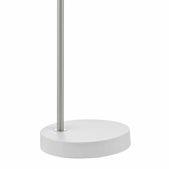 där lighting Frederick Task Lamp White & Satin Chrome