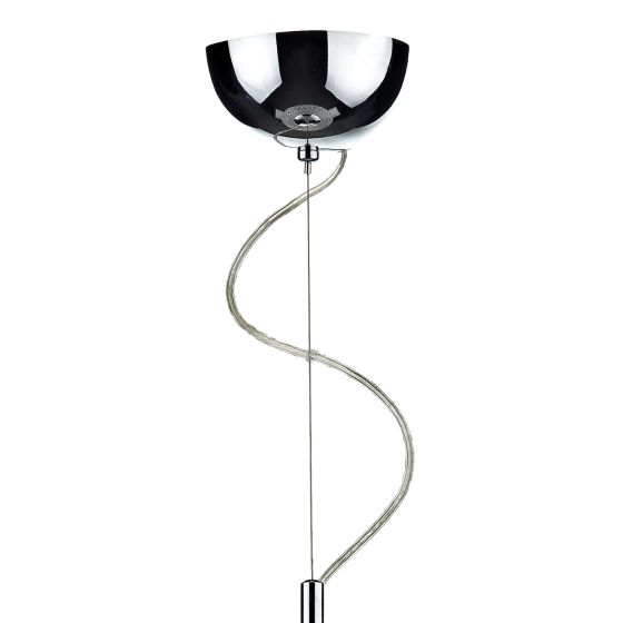 Där Lighting Frost 5 Light Pendant Polished Chrome And Clear Faceted Crystal